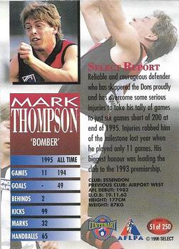 1996 Select AFL #51 Mark Thompson Back
